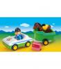ΟΧΗΜΑ ΜΕ ΤΡΕΙΛΕΡ ΜΕΤΑΦΟΡΑΣ ΑΛΟΓΟΥ PLAYMOBIL 1 2 3 - 70181